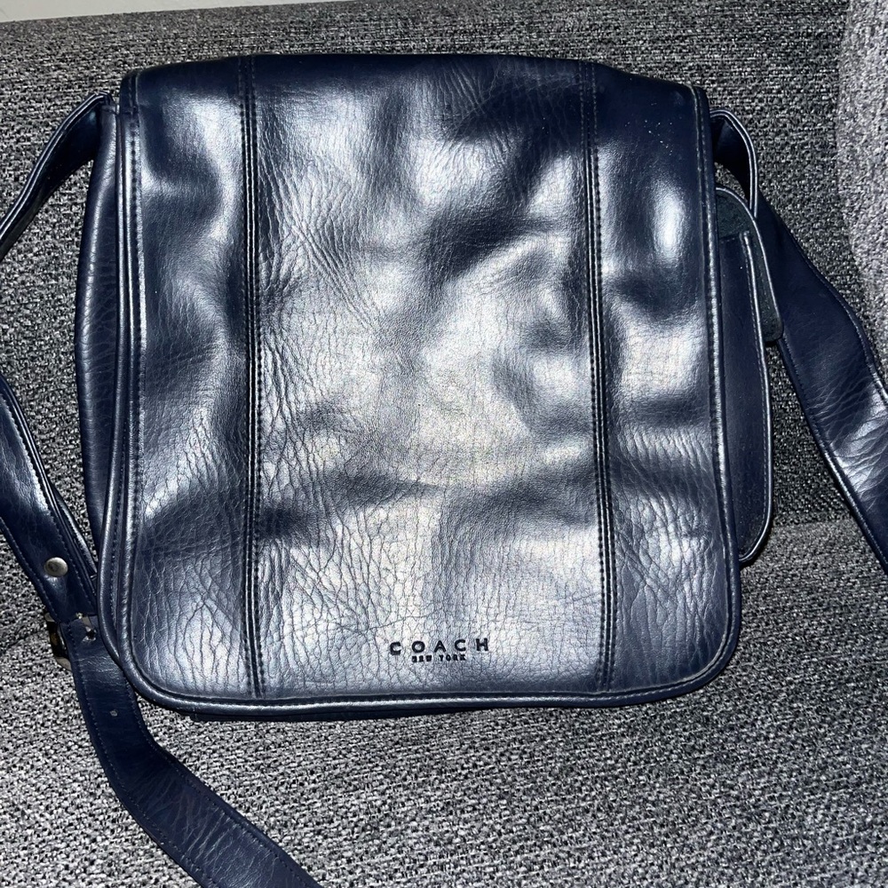 Dark blue coach bag